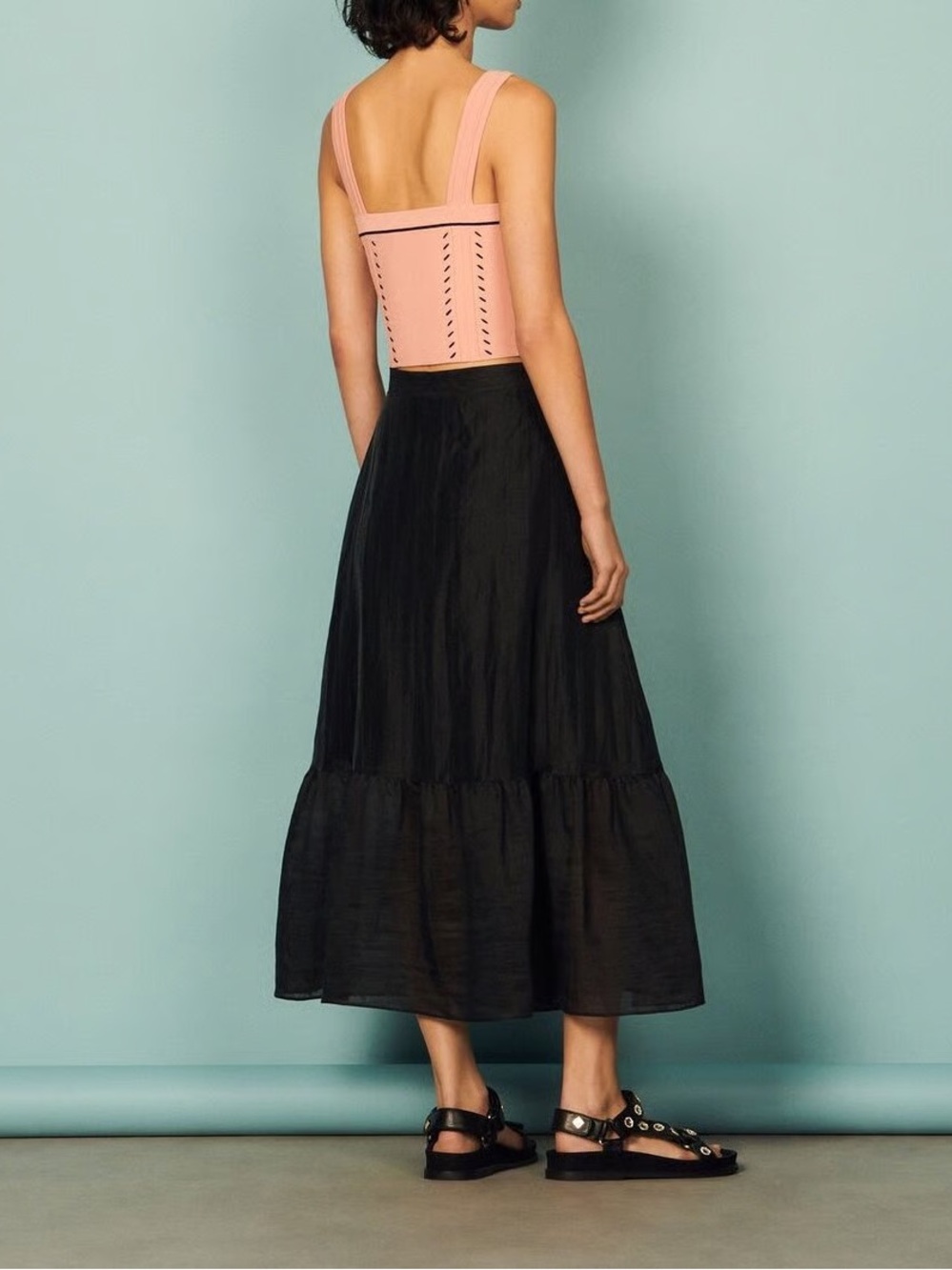 Sandro Wrapover Ruffle Skirt - Picture 4 of 16